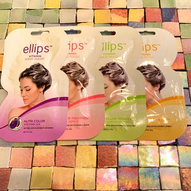 ヘアーマスク【スムース＆シャイニー】/ellips/洗い流すヘアトリートメントを使ったクチコミ（1枚目）