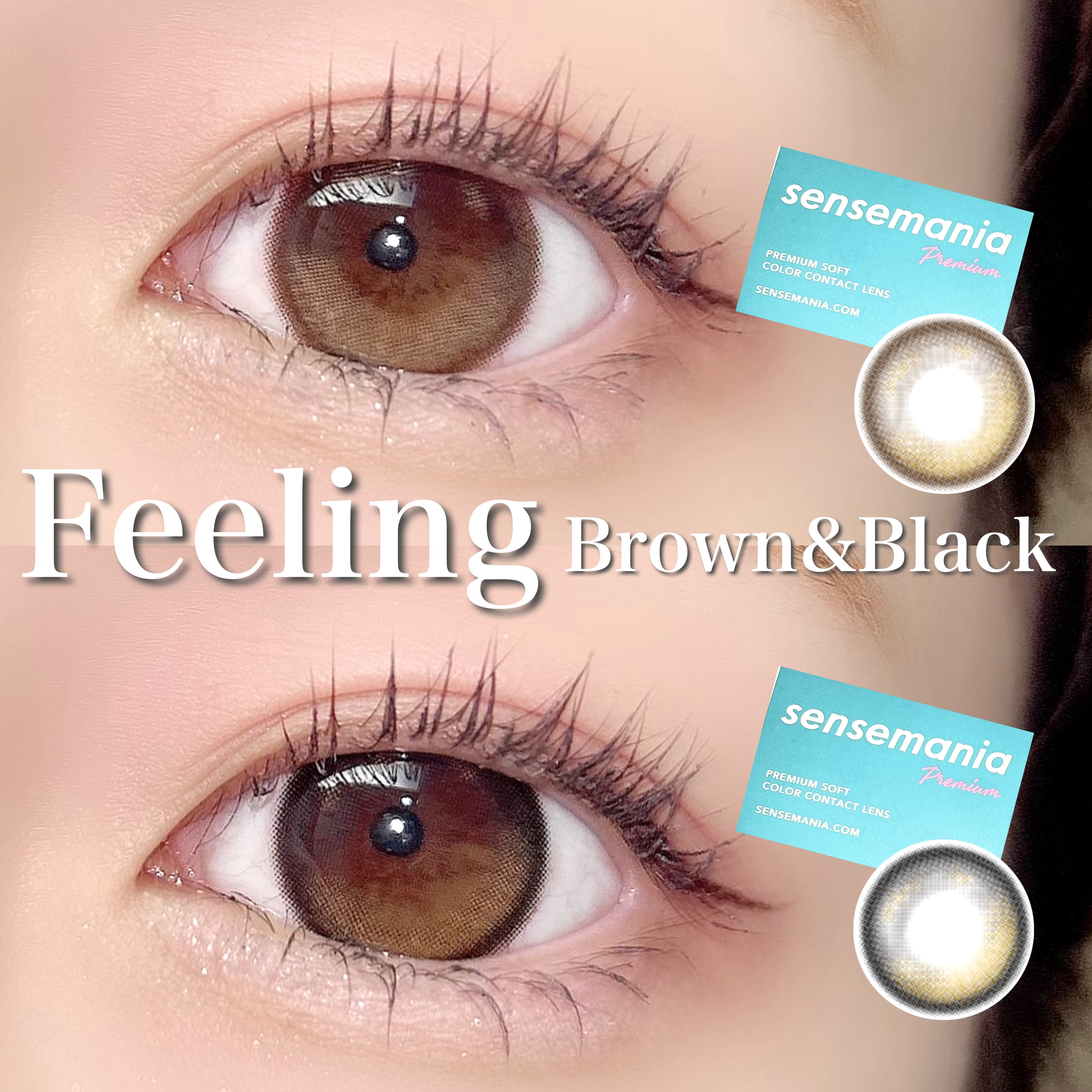 フィーリング・ブラウン/SENSE mania/カラーコンタクトレンズを使ったクチコミ（1枚目）