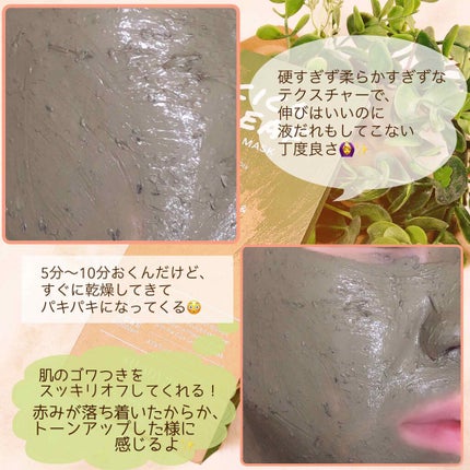 シカリーフクレイマスク/STEADY:D/シートマスク・パックを使ったクチコミ(5枚目)