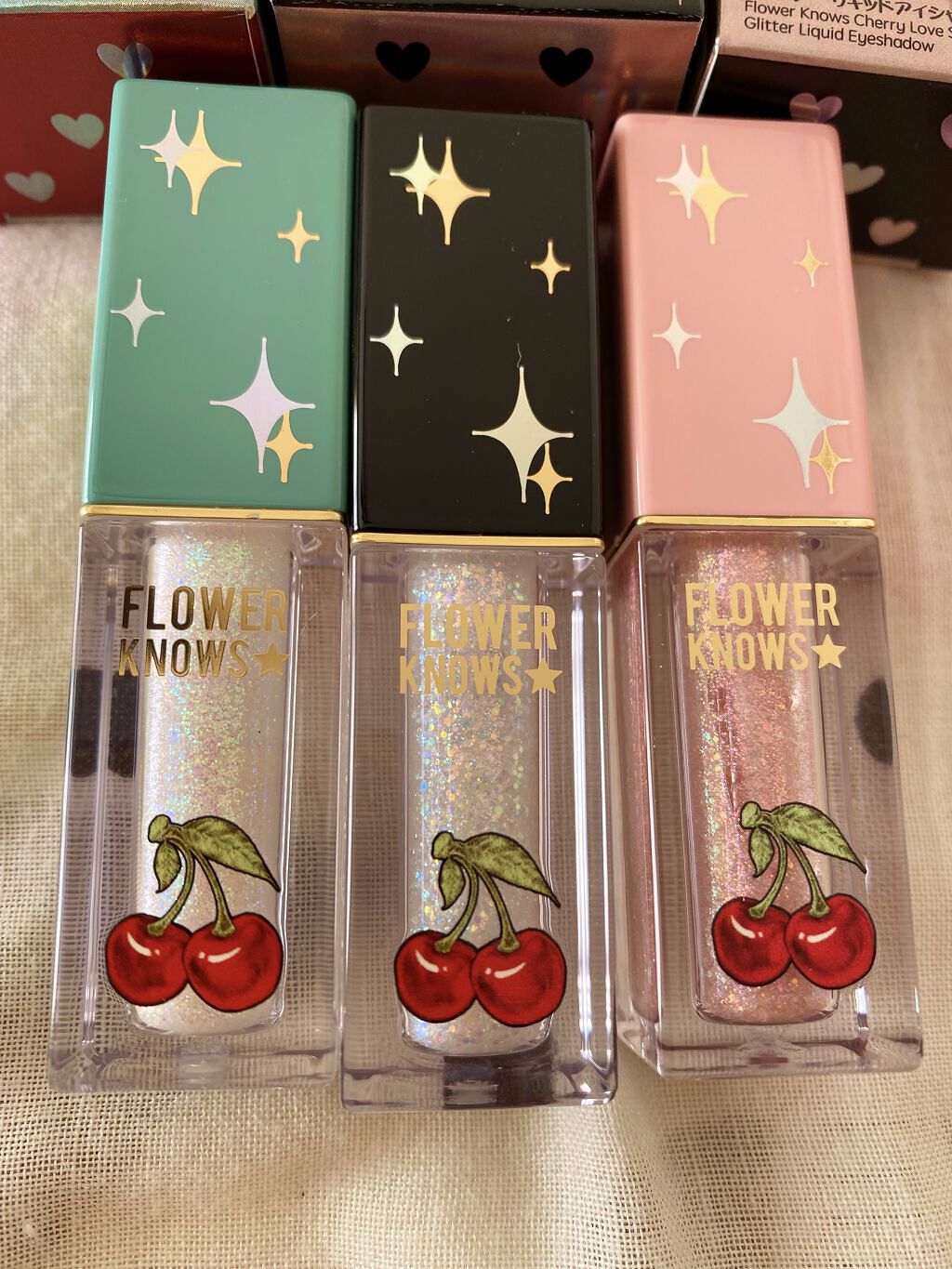 Cherry Love グリッター リキッドアイシャドウ P02 Diamond Stars/FlowerKnows/グリッターを使ったクチコミ（3枚目）