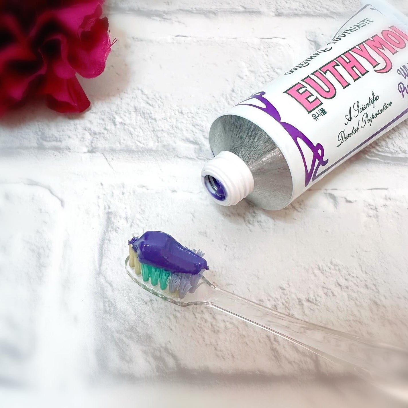 ホワイトパープル歯みがき ピーチフローラルミントの香り/EUTHYMOL/歯磨き粉を使ったクチコミ(3枚目)