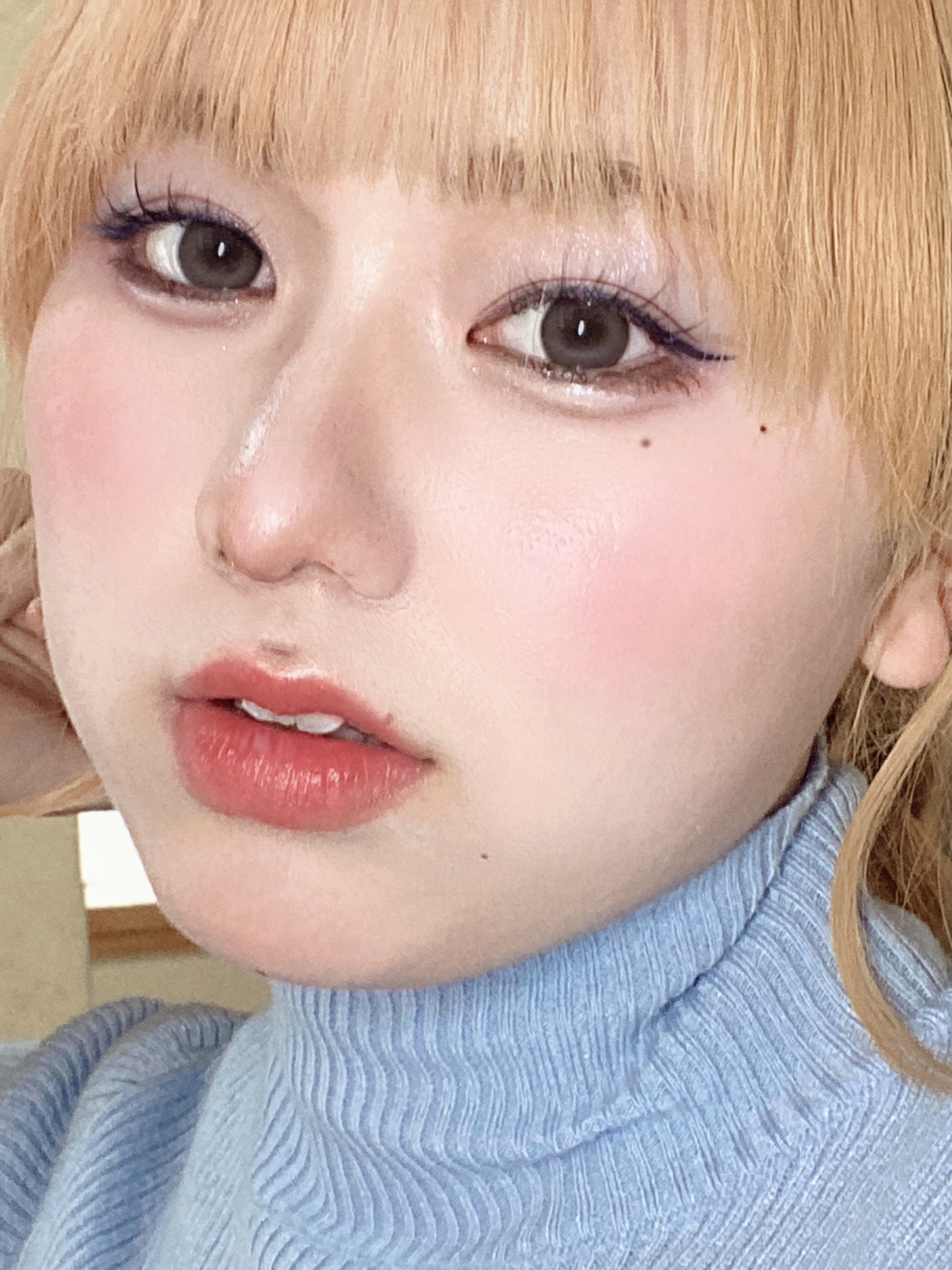 リキッドアイライナー デニムブルー/WHOMEE/リキッドアイライナーを使ったクチコミ（3枚目）