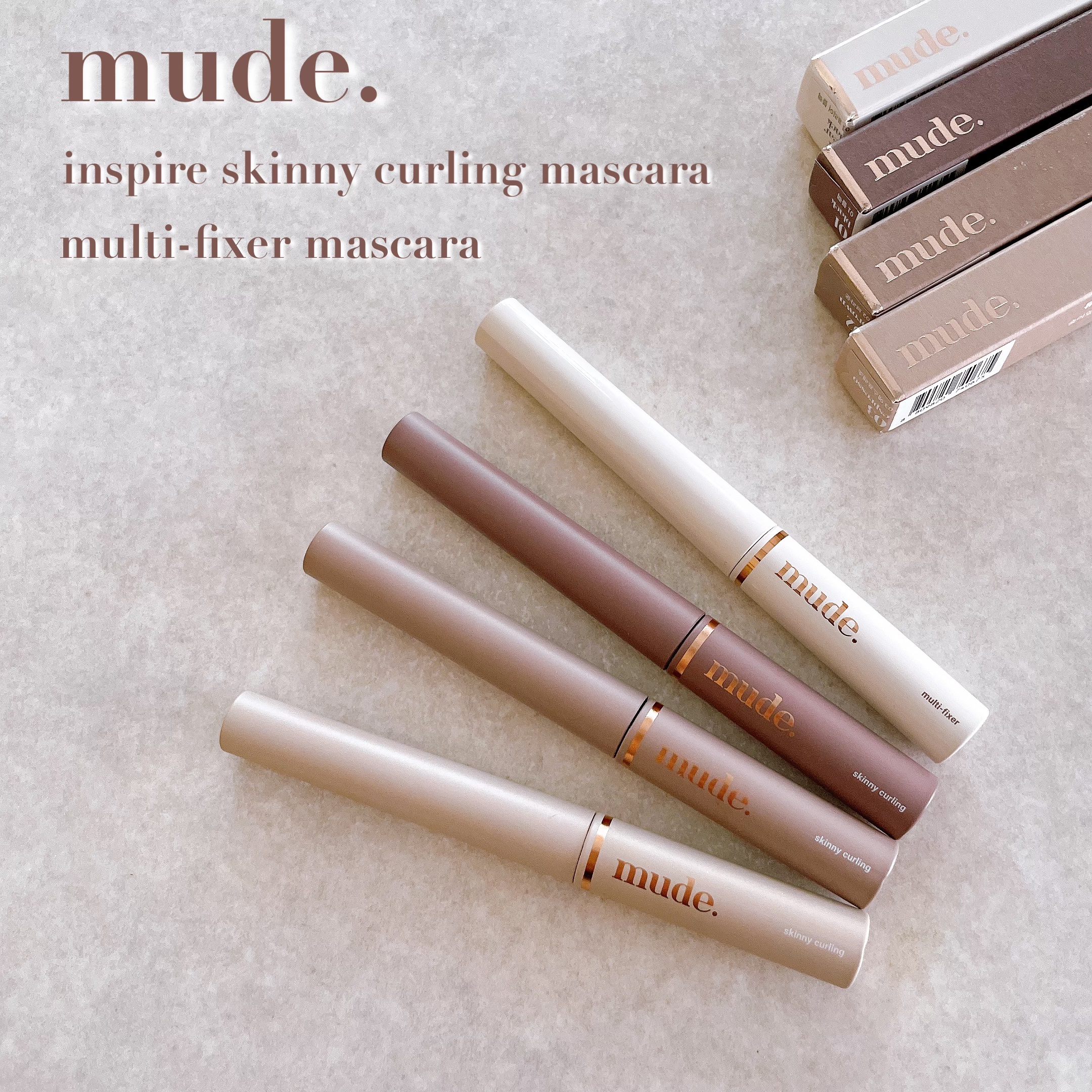 スキニーマスカラ/mude./マスカラを使ったクチコミ（1枚目）