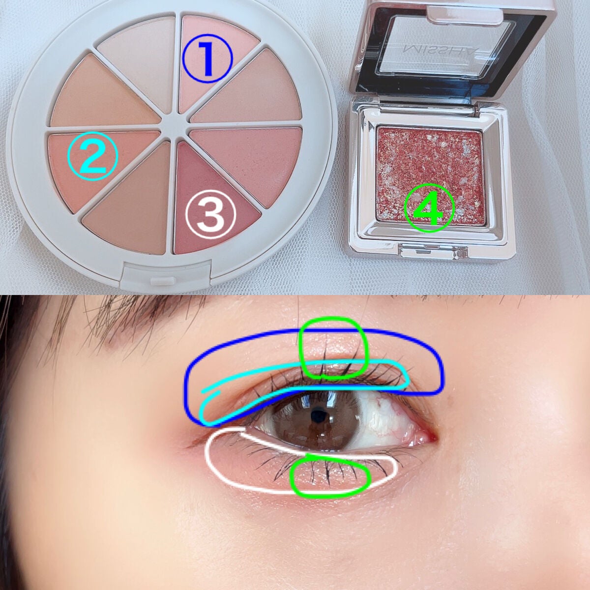 グリッタープリズム シャドウ/MISSHA/グリッターを使ったクチコミ(3枚目)