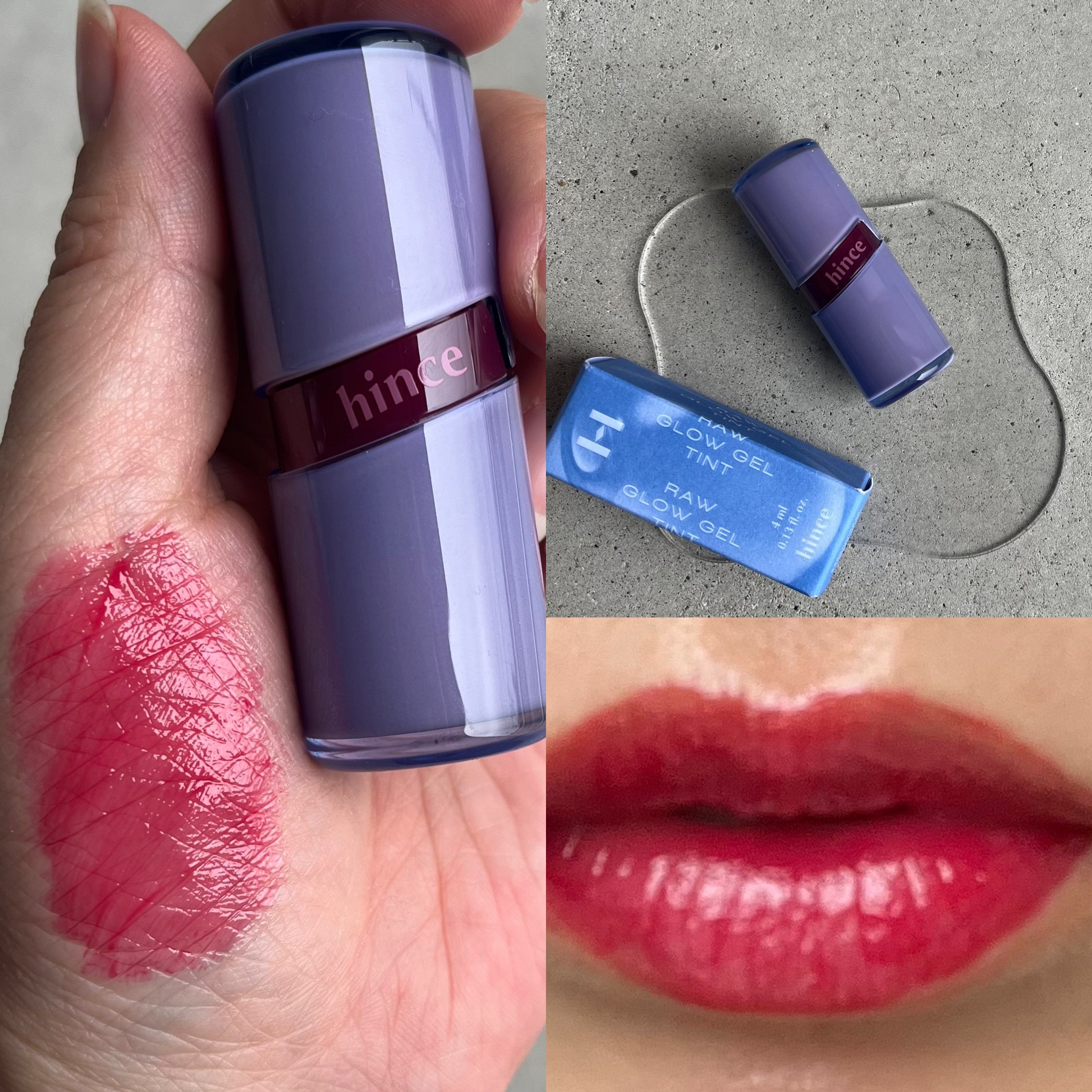ロウグロウジェルティント R010 ロウ・チェリー/hince/リップティントを使ったクチコミ（2枚目）