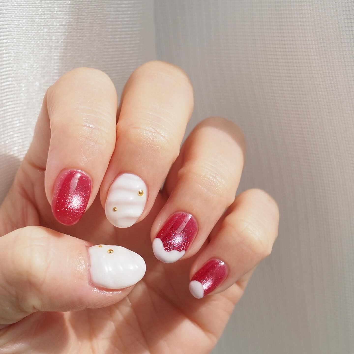 #ケーキネイル,#クリスマスネイル,#冬ネイルのネイルデザイン