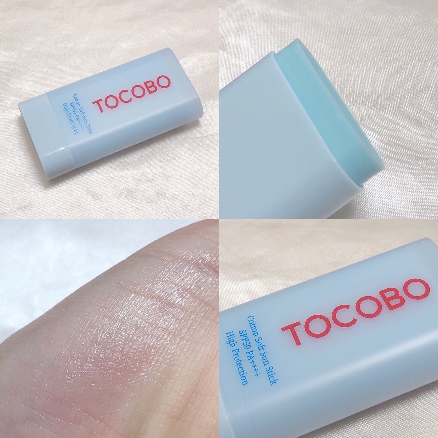 コットンソフトサンスティック/TOCOBO/日焼け止めスティックを使ったクチコミ(2枚目)