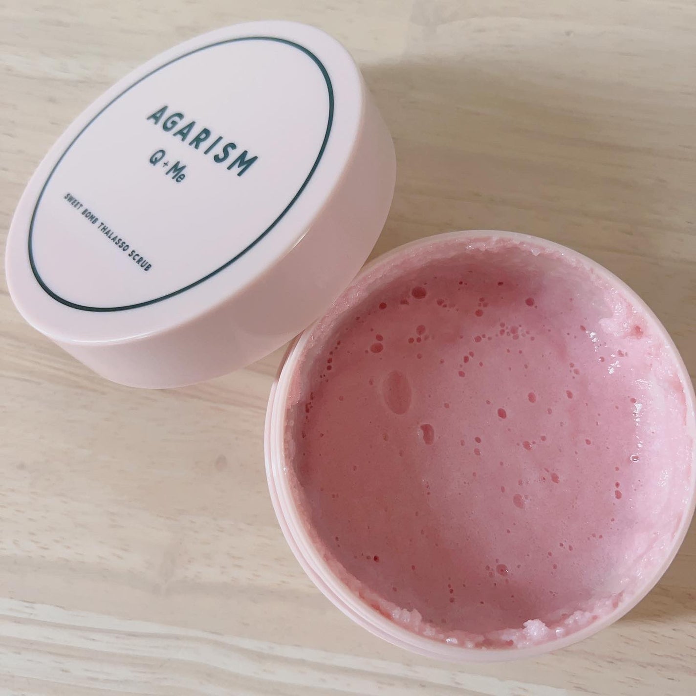 Q+Me スウィート ボム タラソ スクラブ/AGARISM/バスト・ヒップケアを使ったクチコミ(1枚目)