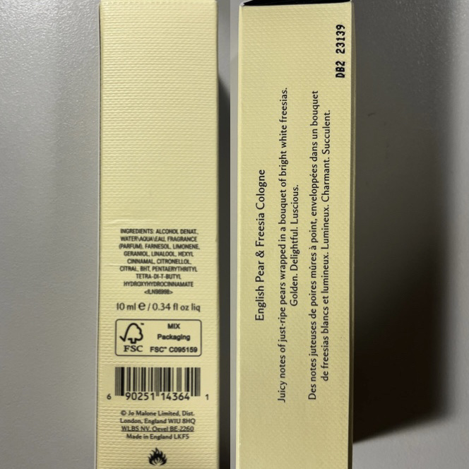 イングリッシュ ペアー＆フリージア コロン 30ml/Jo MALONE LONDON/香水(レディース)を使ったクチコミ（3枚目）