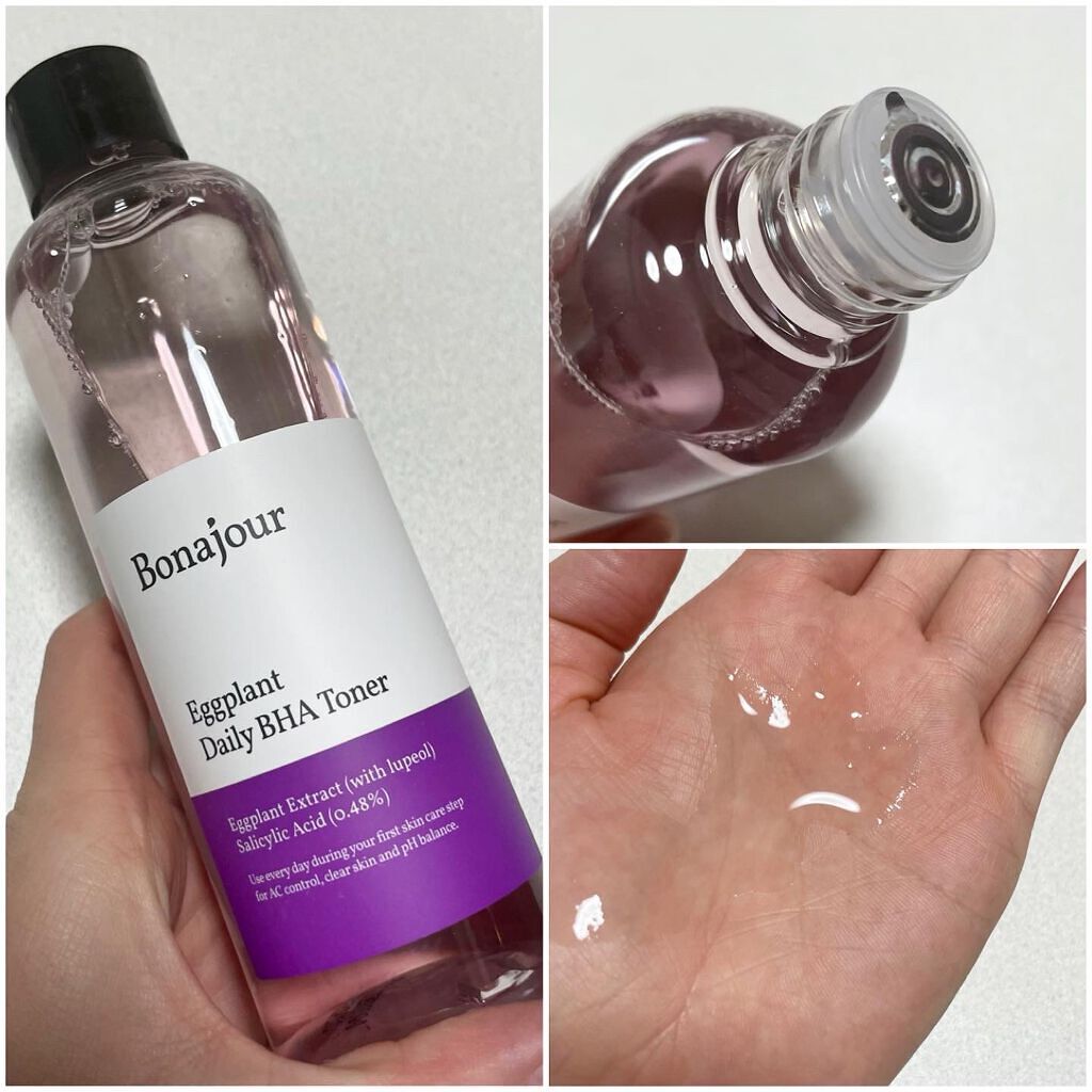 natsumi on LIPS 「.ボナジュールナスBHAライン.トラブル肌にはナス🍆🍆🍆.▫️..」(2枚目)