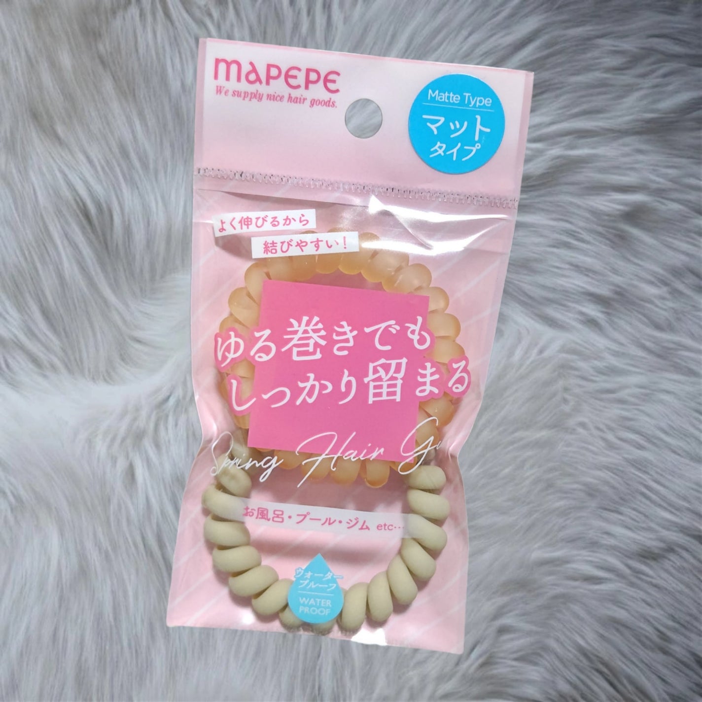 スプリングヘアゴム2P/マペペ/ヘアアクセサリーを使ったクチコミ(1枚目)