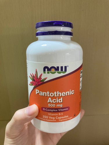 PantothenicAcid 500mg/Now Foods/健康サプリメントの画像