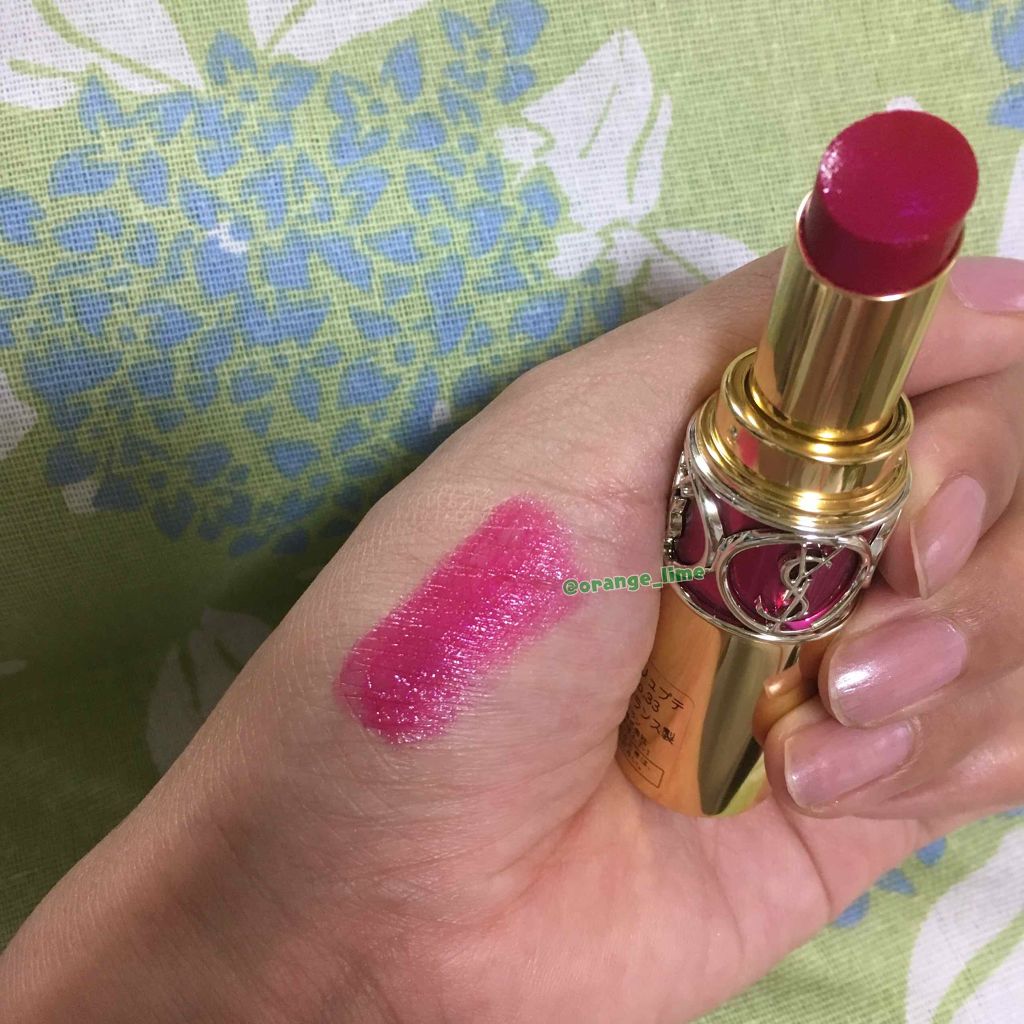 ルージュ ヴォリュプテ シャイン/YVES SAINT LAURENT BEAUTE/口紅を使ったクチコミ(2枚目)