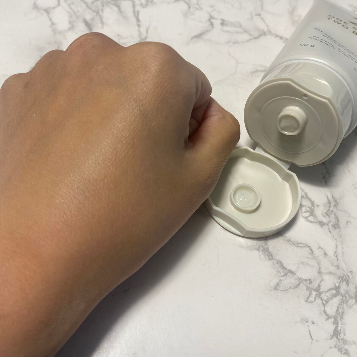 オイルクレンジングバーム ホワイトプレミアム/ONE STONE TWO BIRDS/クレンジングバームを使ったクチコミ(5枚目)