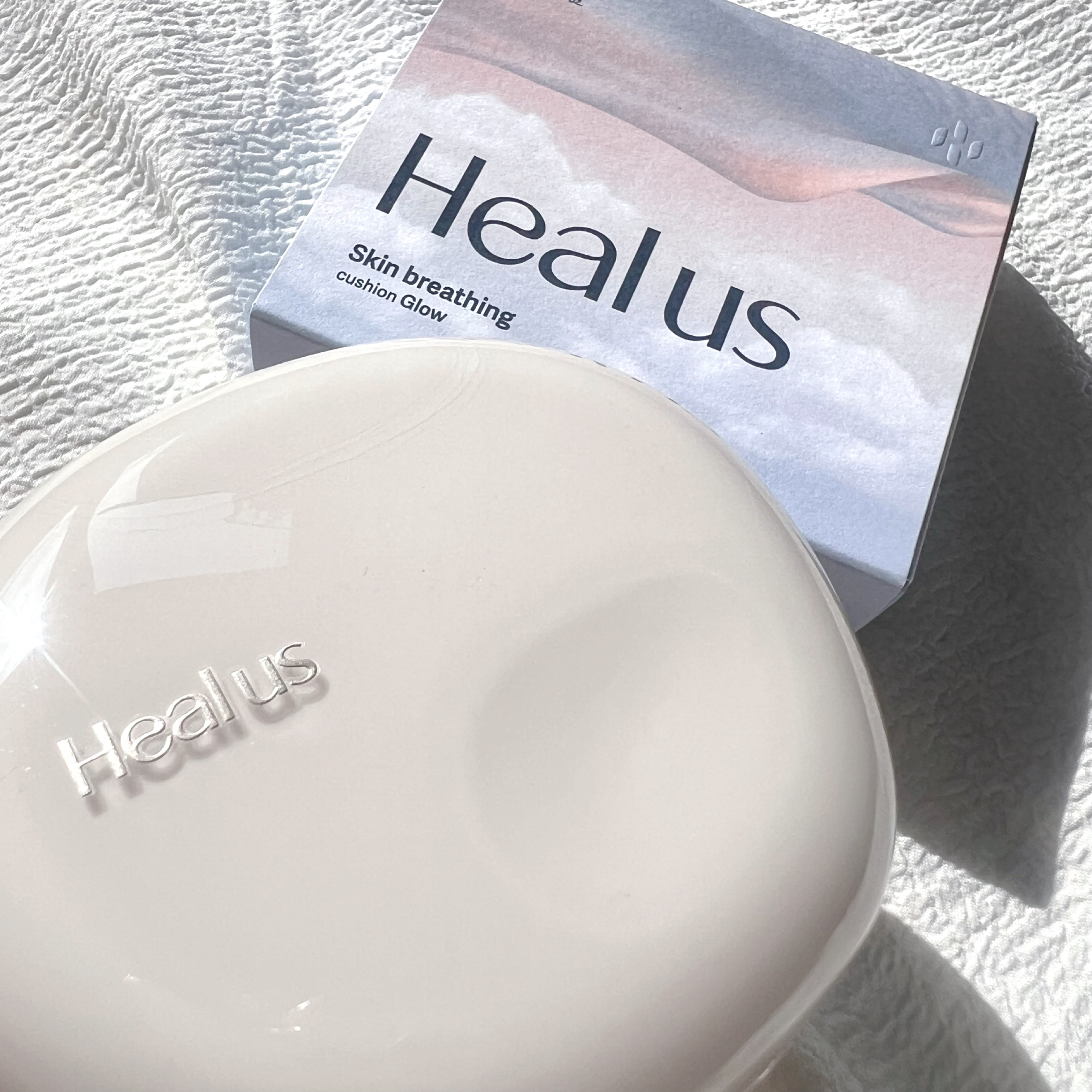 ブリージンググロークッション/Healus/クッションファンデーションを使ったクチコミ（1枚目）