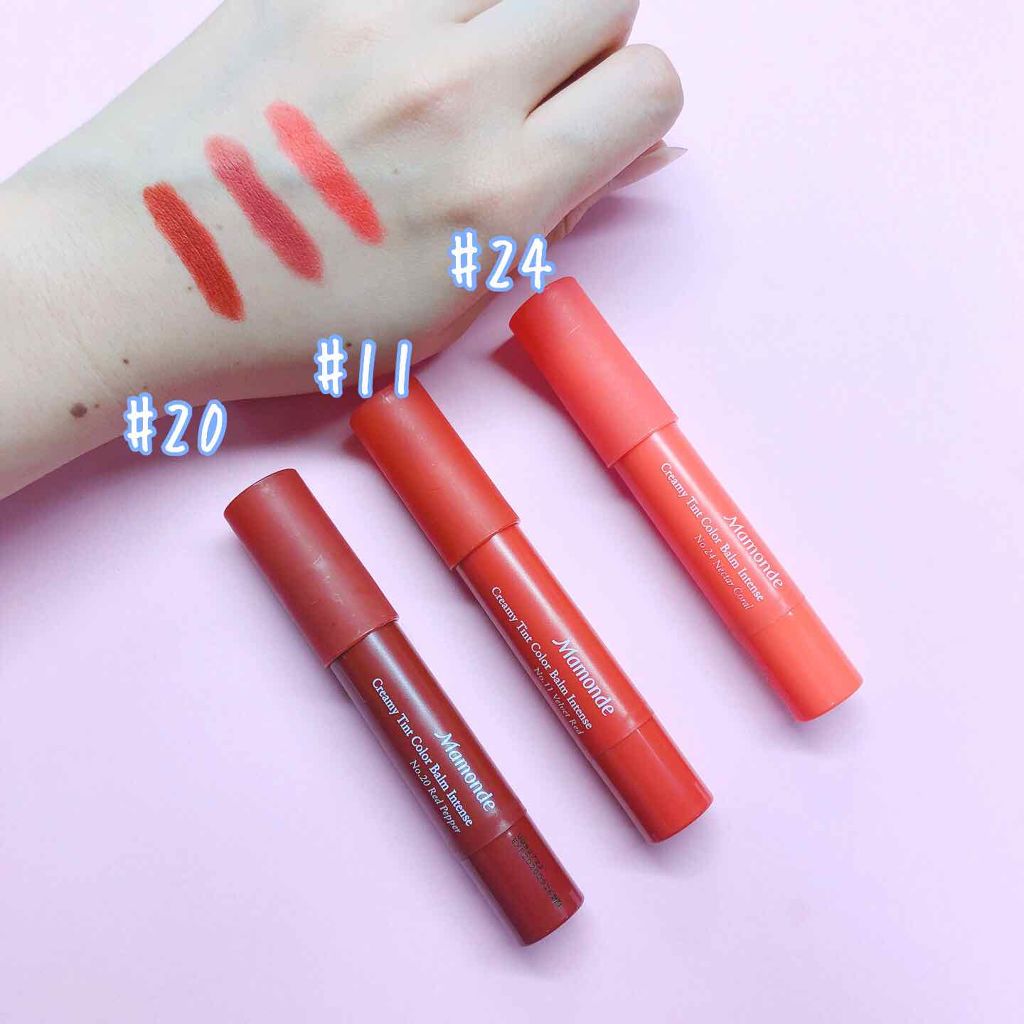 クリーミーリップティント カラーバーム・インテンス/Mamonde/リップティントを使ったクチコミ(2枚目)