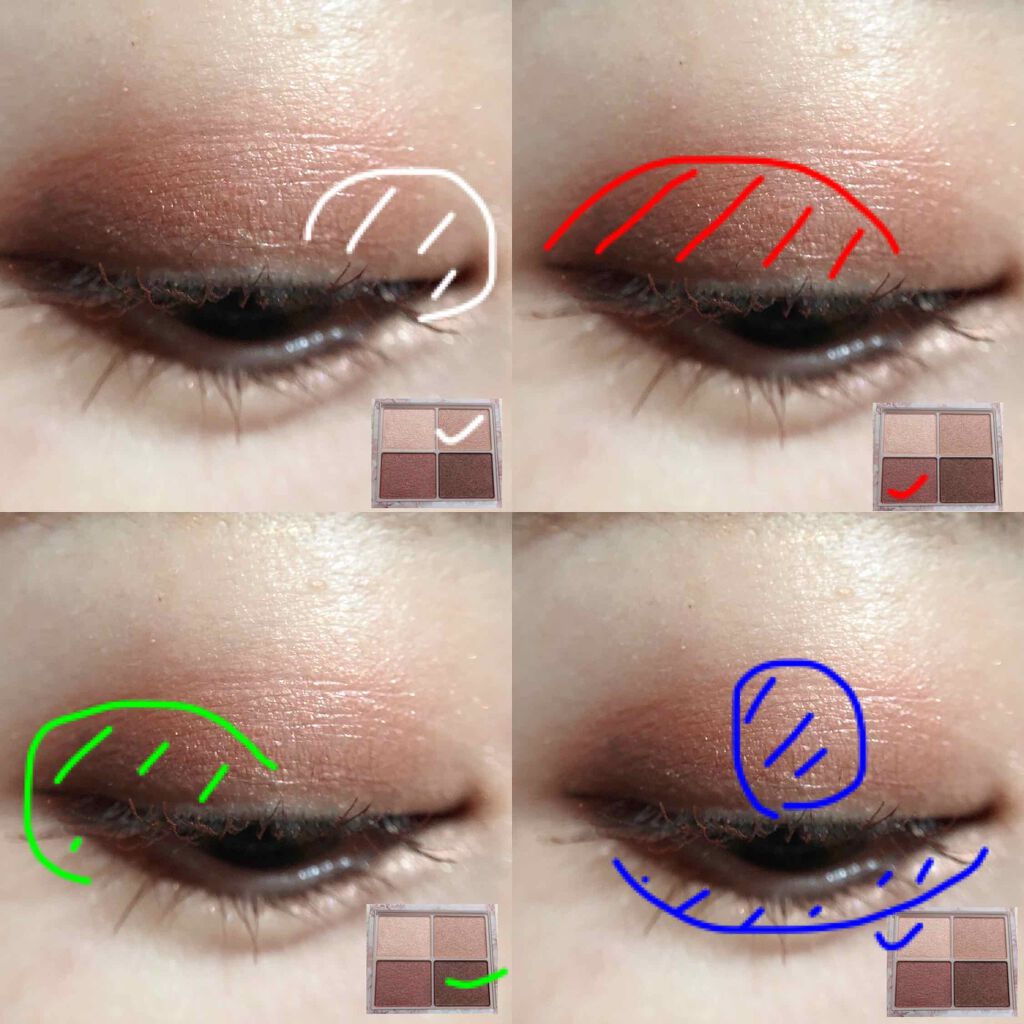 シルキースフレアイズ/キャンメイク/アイシャドウパレットを使ったクチコミ(3枚目)