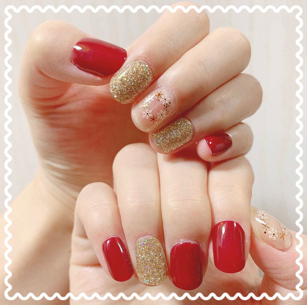 セミキュアジェルネイル（ハンド）/ohora/ネイルシールを使ったクチコミ（1枚目）