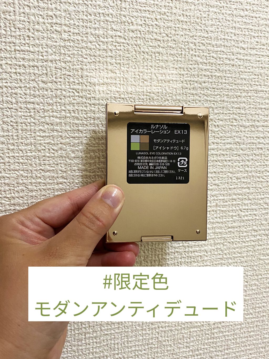 アイカラーレーション EX13 Modern Attitude（限定発売）/LUNASOL/アイシャドウパレットを使ったクチコミ（2枚目）