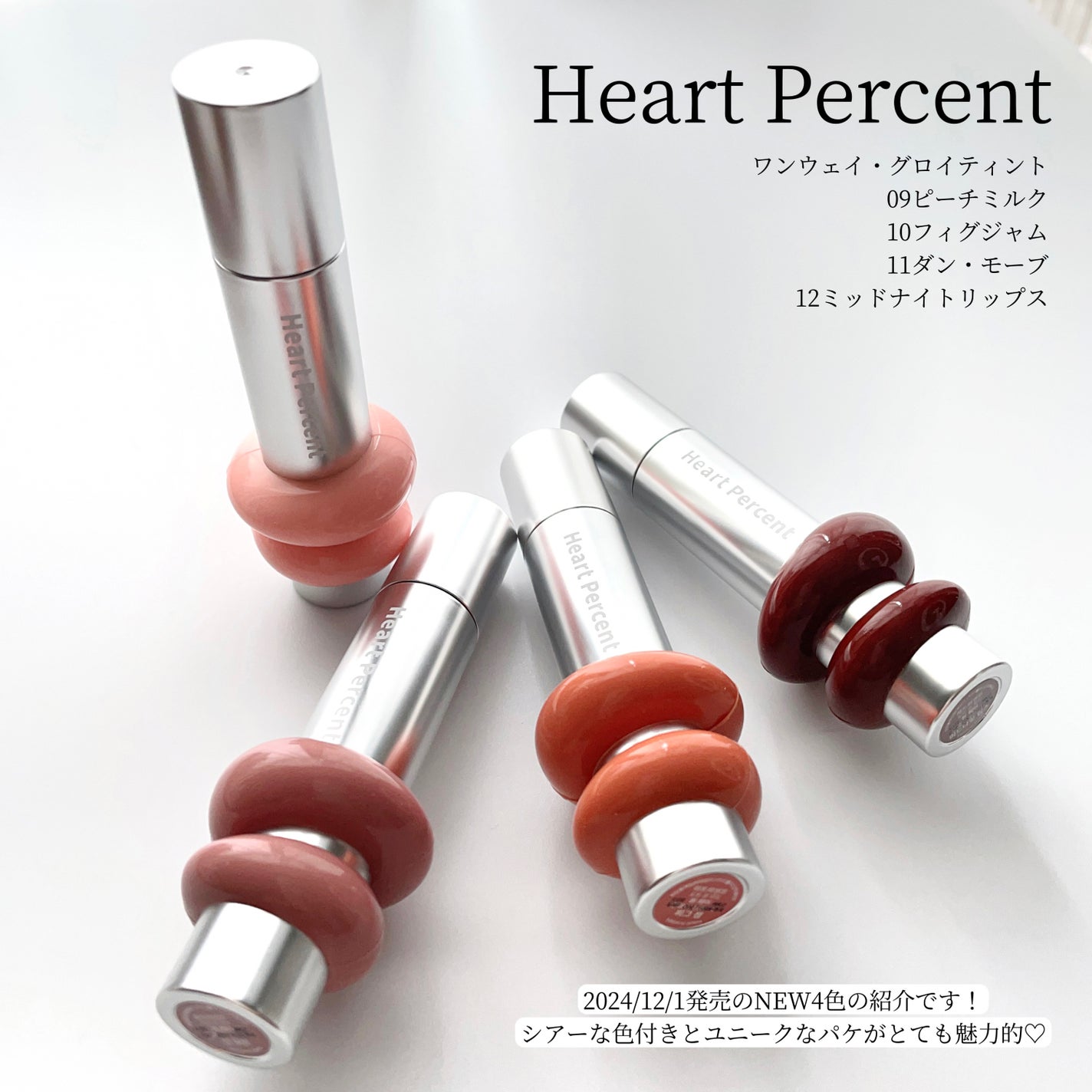 ドットオンムードワンウェイグロイティント/Heart Percent/リップティントを使ったクチコミ(2枚目)