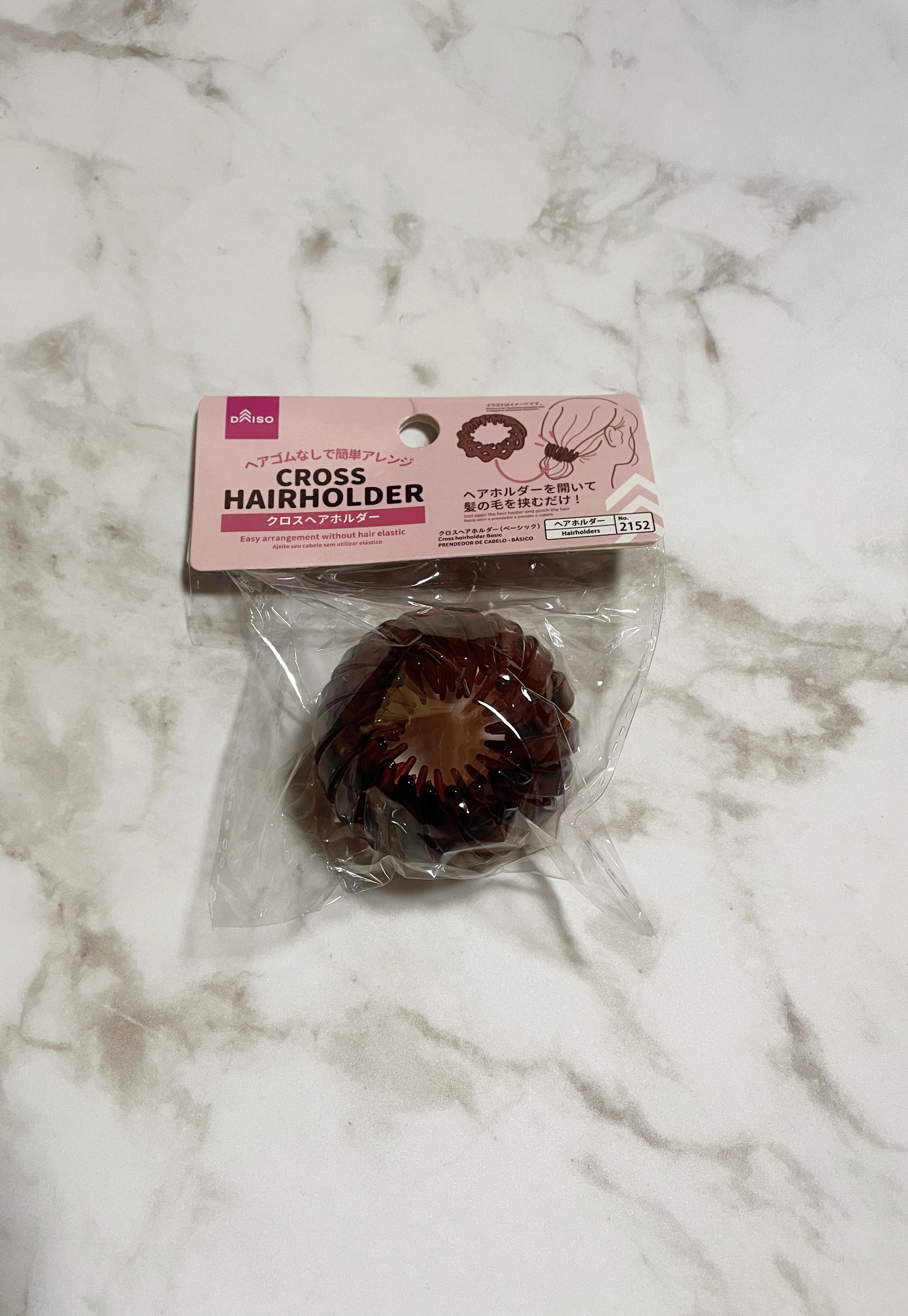クロスヘアホルダー/DAISO/ヘアアクセサリーを使ったクチコミ（1枚目）