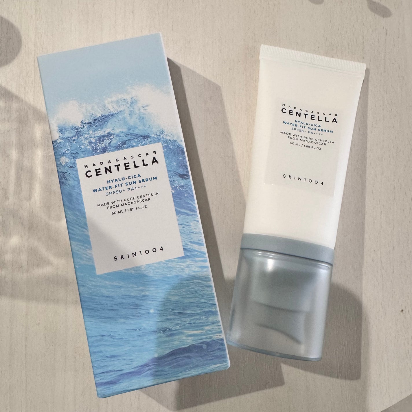 ヒアルーシカ ウォーターフィット サンセラム/SKIN1004/日焼け止めローションを使ったクチコミ(1枚目)