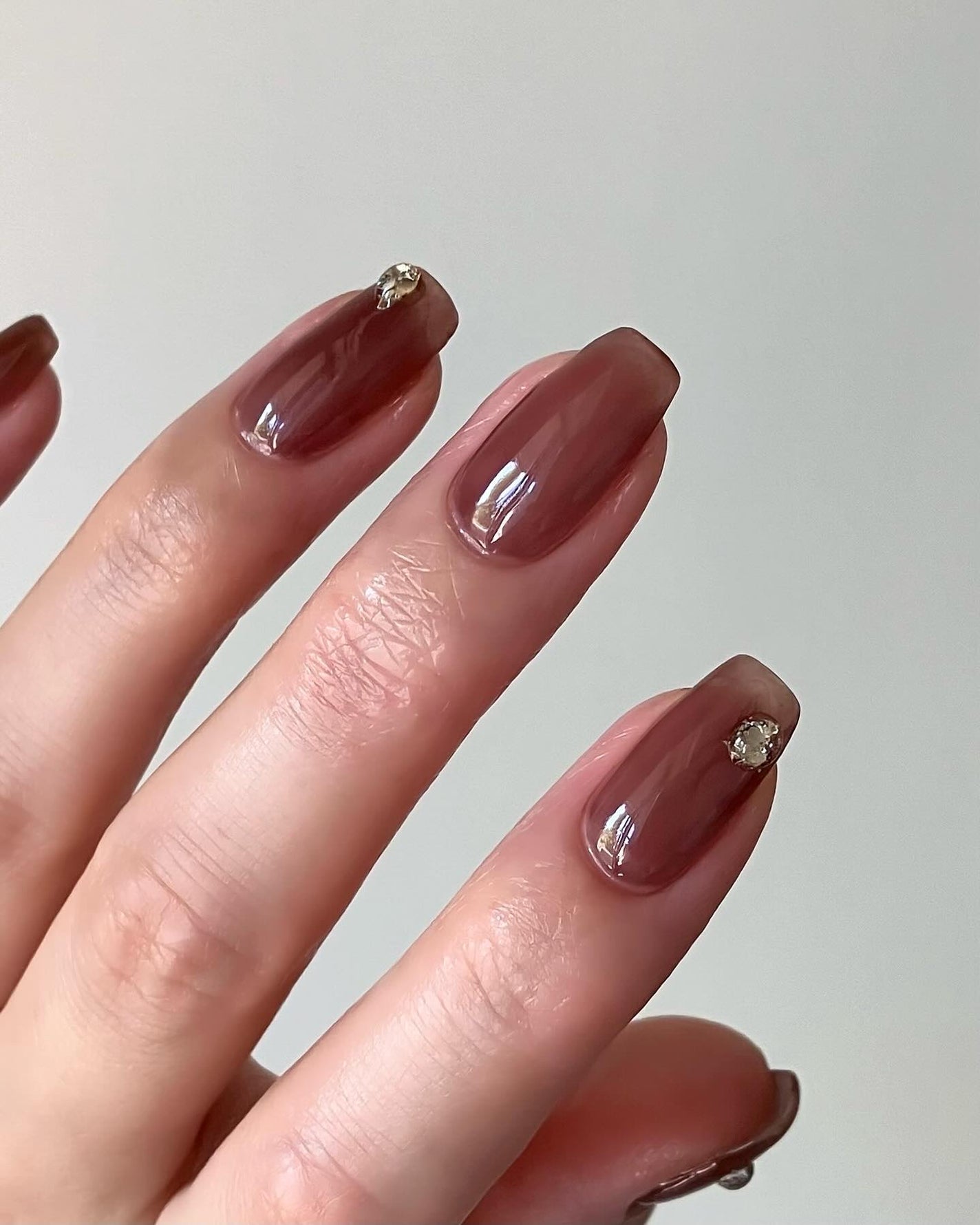 sato 🕊 self nail🫧🤍 on LIPS 「.ChestnutBrown🌰ほんのり赤みのある栗みたいなクリ..」(2枚目)