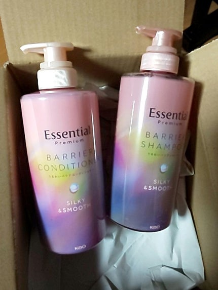 エッセンシャルプレミアム バリアシャンプー・コンディショナー シルキー&スムース/エッセンシャル/市販シャンプーを使ったクチコミ(1枚目)
