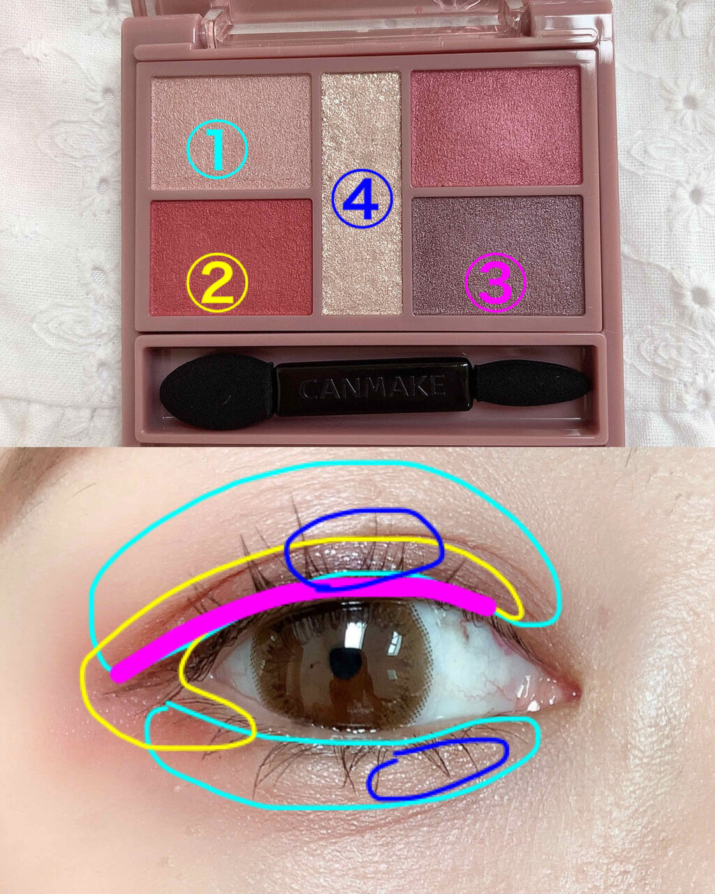パーフェクトスタイリストアイズ/キャンメイク/アイシャドウパレットを使ったクチコミ（3枚目）