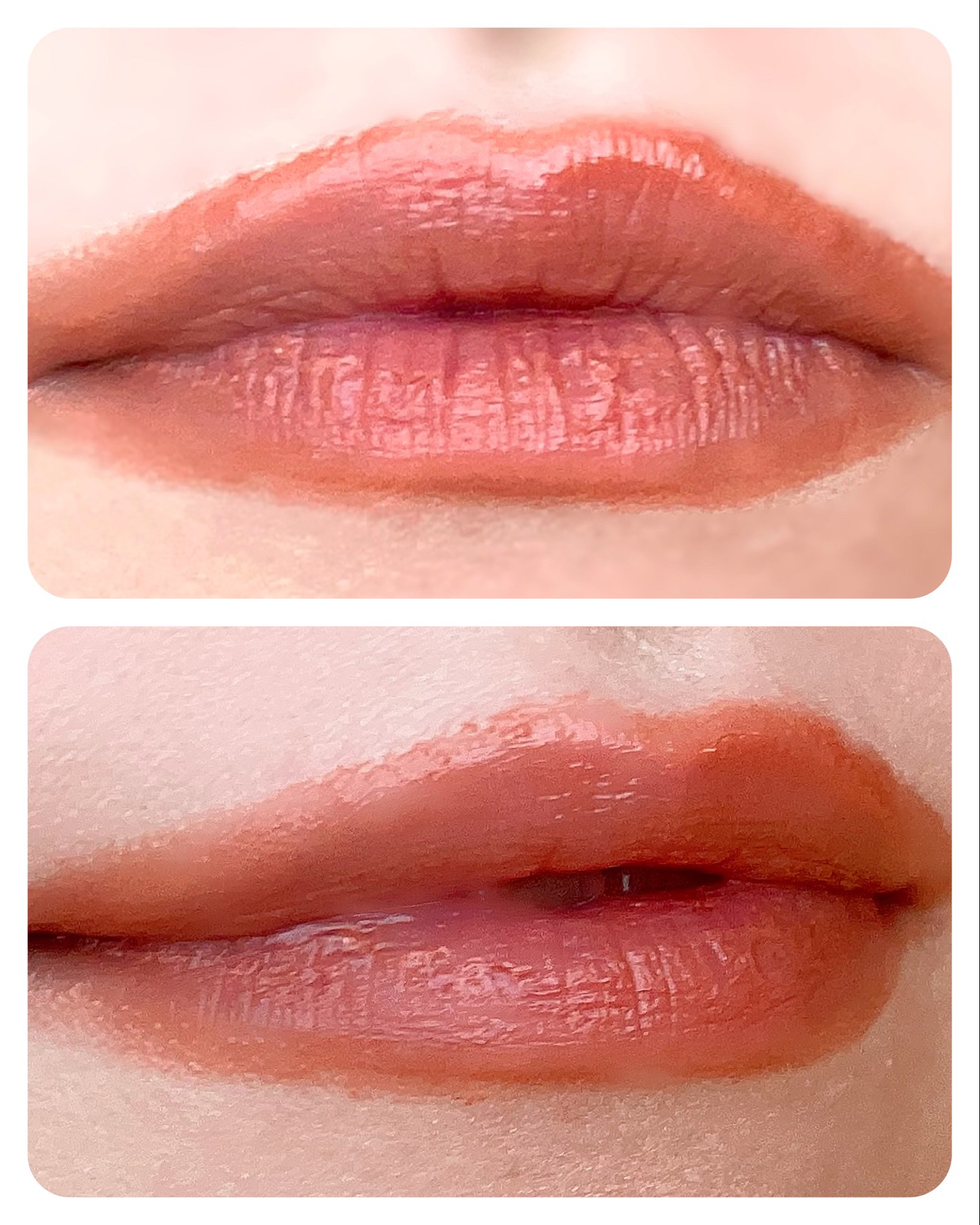 メルティールミナスルージュ（ティントタイプ） T07 ジンジャーオレンジ/キャンメイク/リップティントを使ったクチコミ（3枚目）