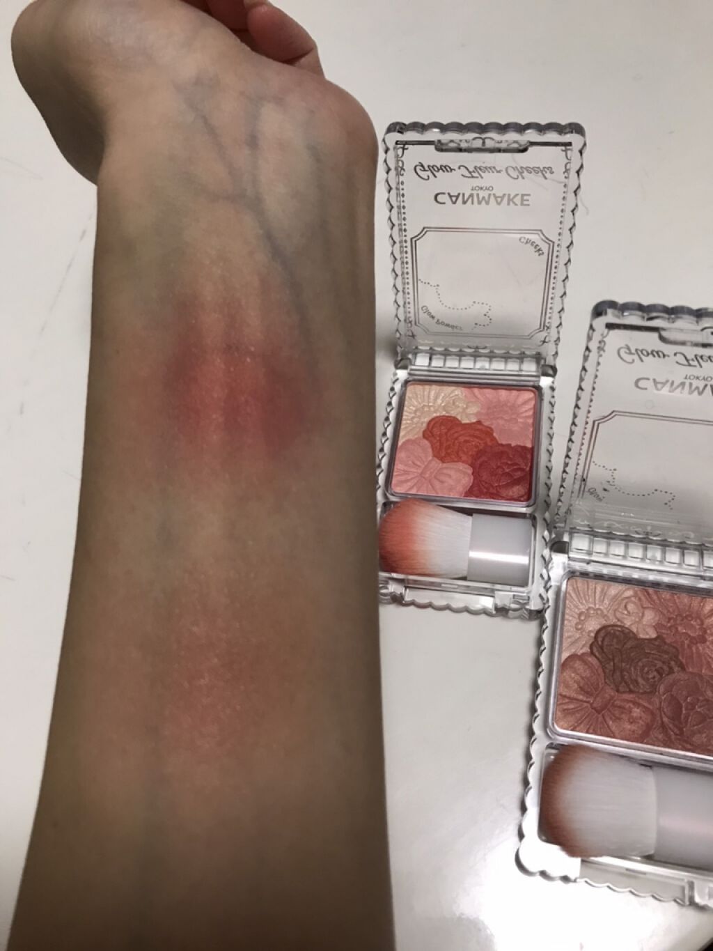 グロウフルールチークス/キャンメイク/パウダーチークを使ったクチコミ(3枚目)