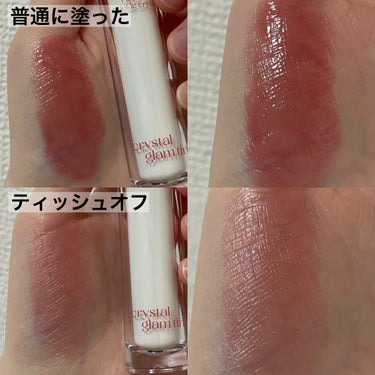 クリスタル グラム ティント 101 SOFT PINK/CLIO/口紅を使ったクチコミ（3枚目）