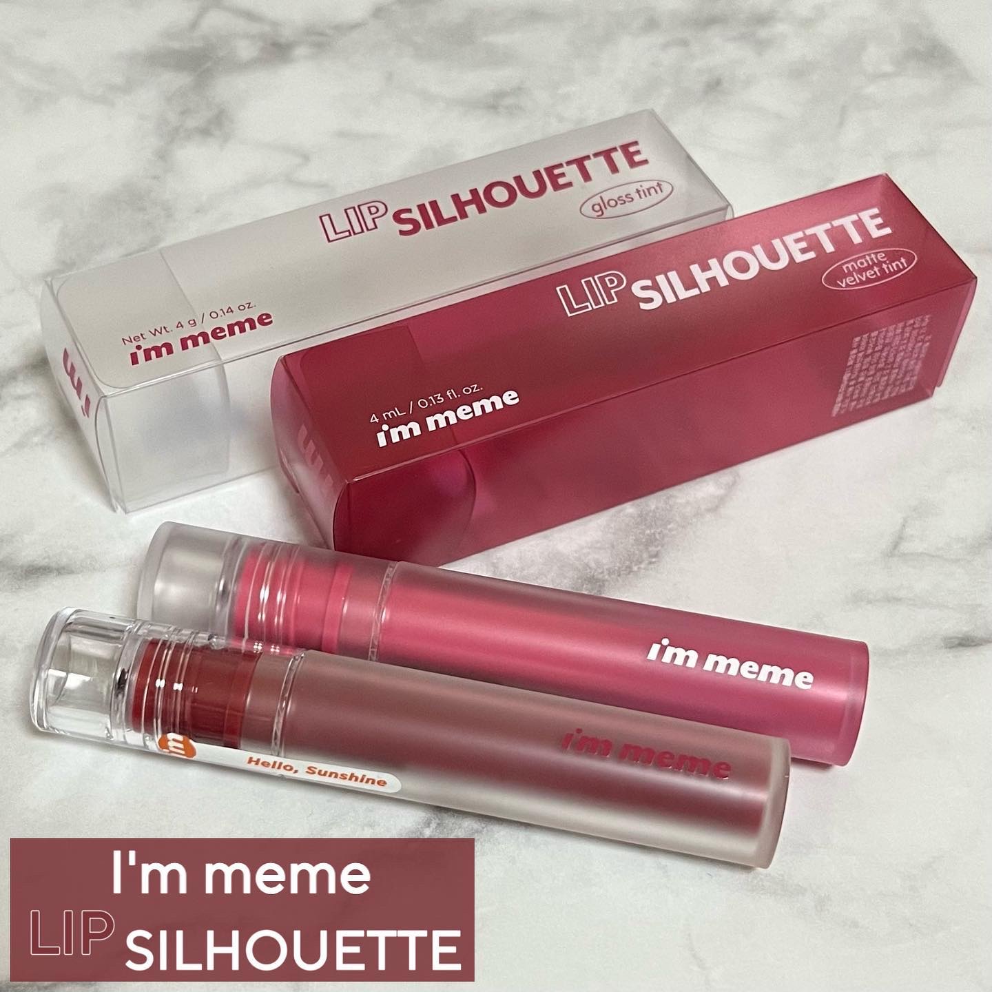 リップシルエットマットベルベットティント/i’m meme/リップティントを使ったクチコミ（1枚目）