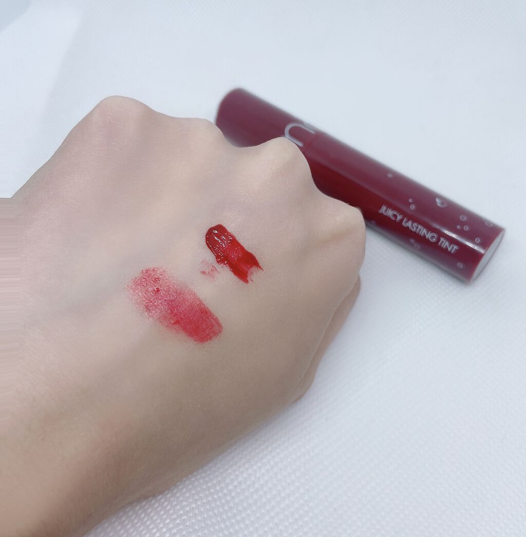 ジューシーラスティングティント/rom&nd/リップティントを使ったクチコミ（3枚目）