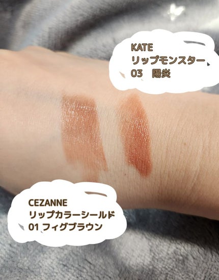リップカラーシールド/CEZANNE/口紅を使ったクチコミ(2枚目)