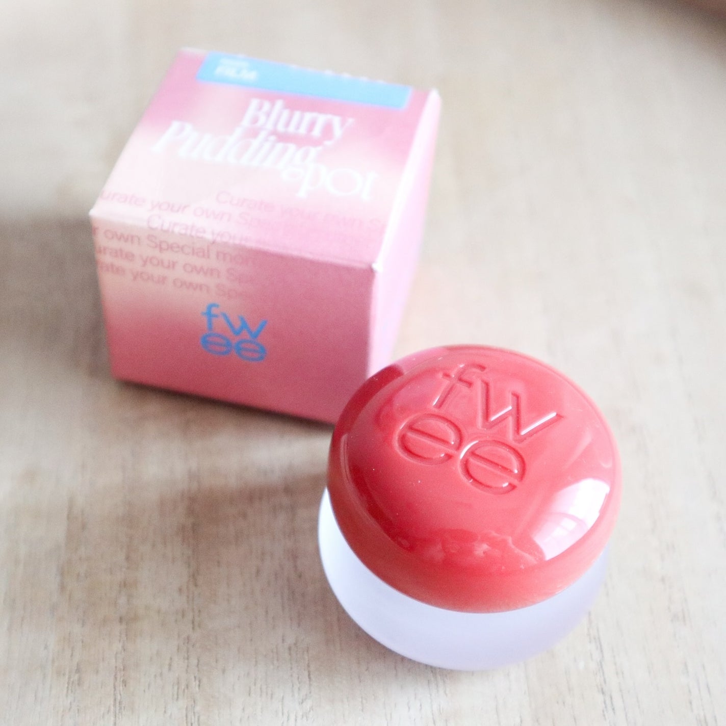 フィー リップアンドチーク ブラーリープリンポット/fwee/口紅を使ったクチコミ(1枚目)