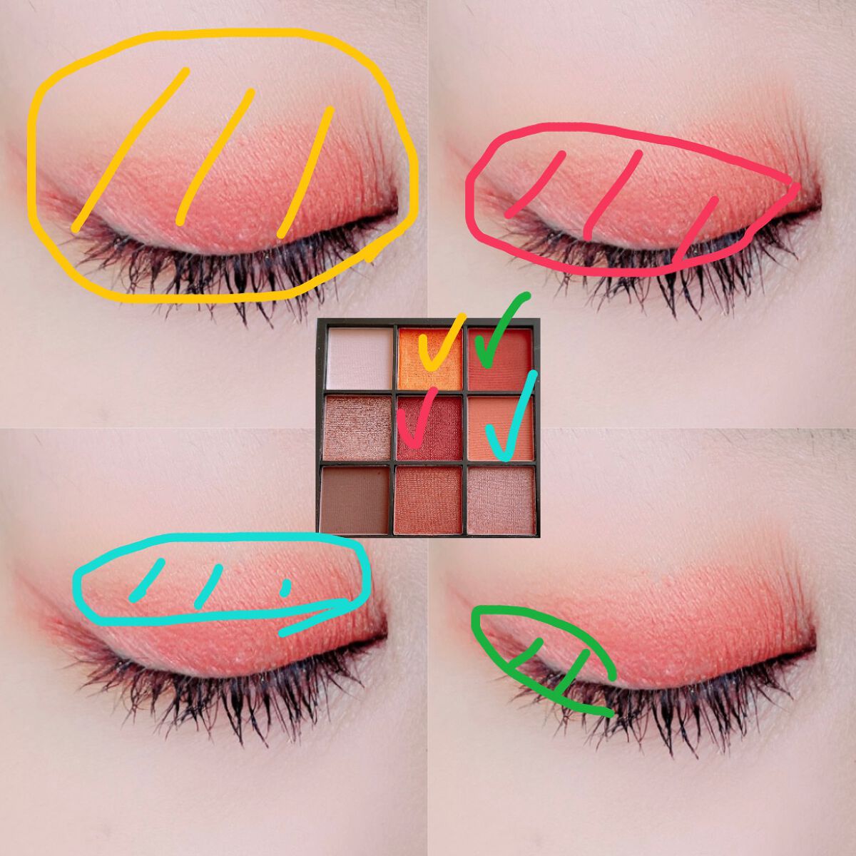 ブルーミングアイカラーパレット (TOKYO GIRLS COLLECTION)/U R GLAM/アイシャドウパレットを使ったクチコミ(2枚目)