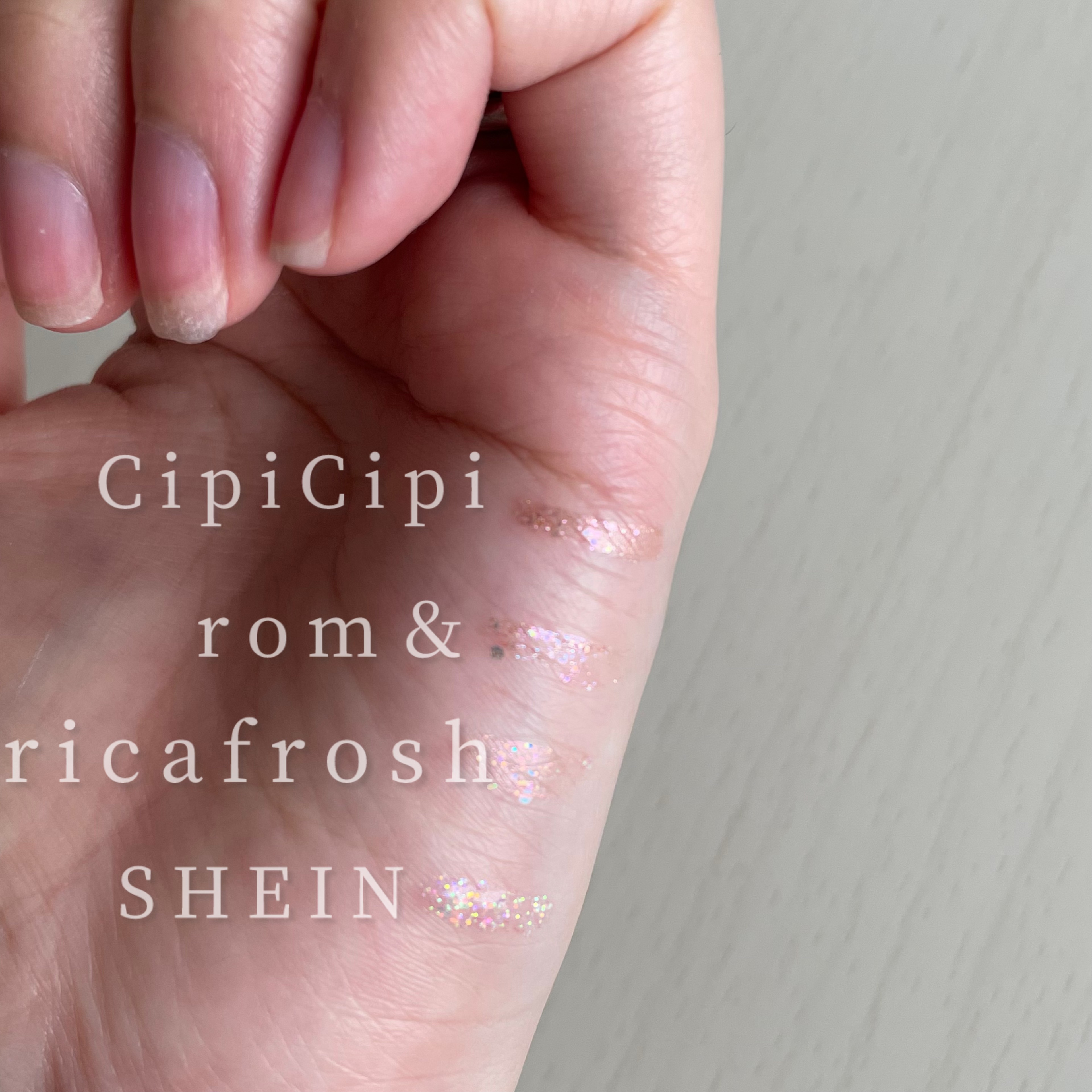アイビービーグリッター 02ラキシーピンク/RICAFROSH/グリッターを使ったクチコミ（2枚目）