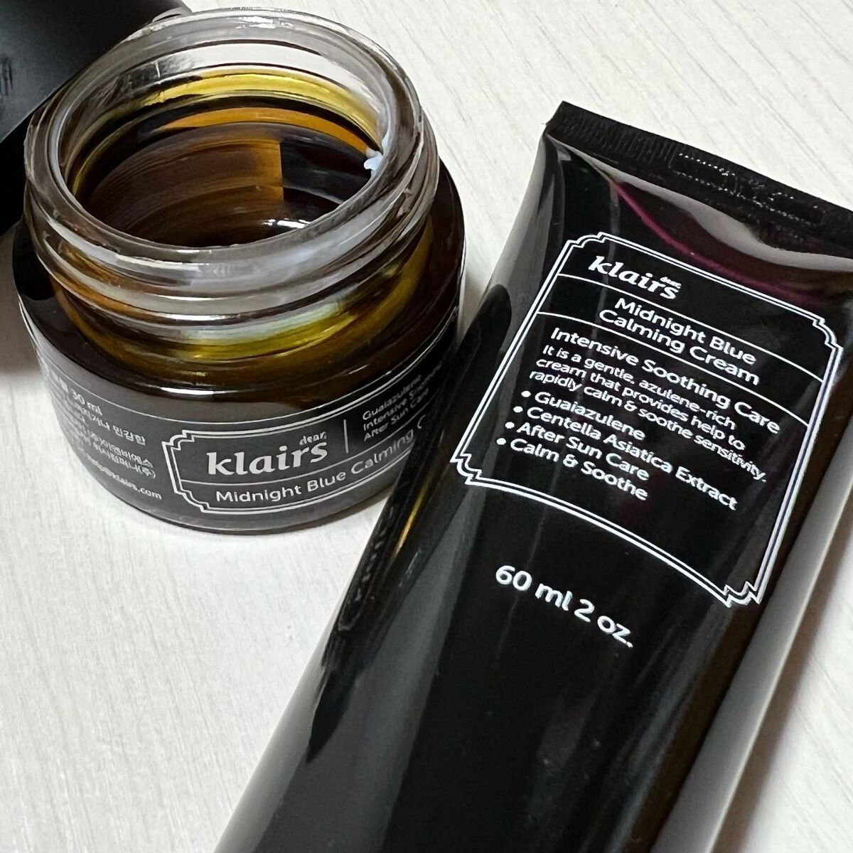 ミッドナイトブルーカーミングクリーム/Klairs/フェイスクリームを使ったクチコミ（2枚目）