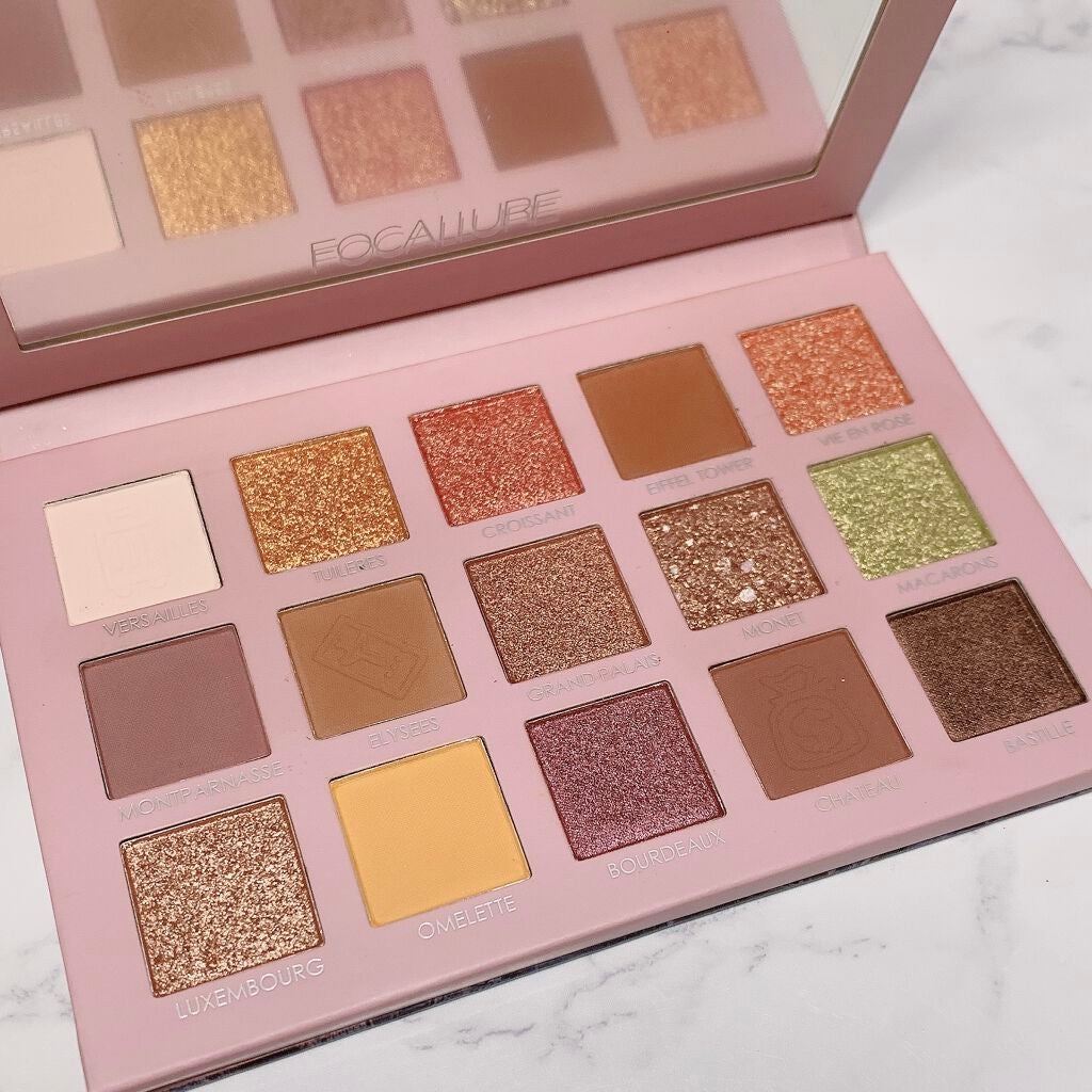 GO TRAVEL 15色アイシャドウパレット/FOCALLURE/アイシャドウパレットを使ったクチコミ(5枚目)