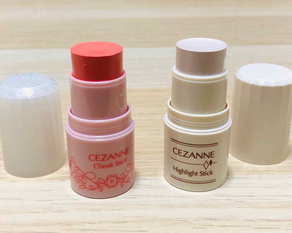チークスティック 02 コーラル/CEZANNE/ジェル・クリームチークを使ったクチコミ（1枚目）