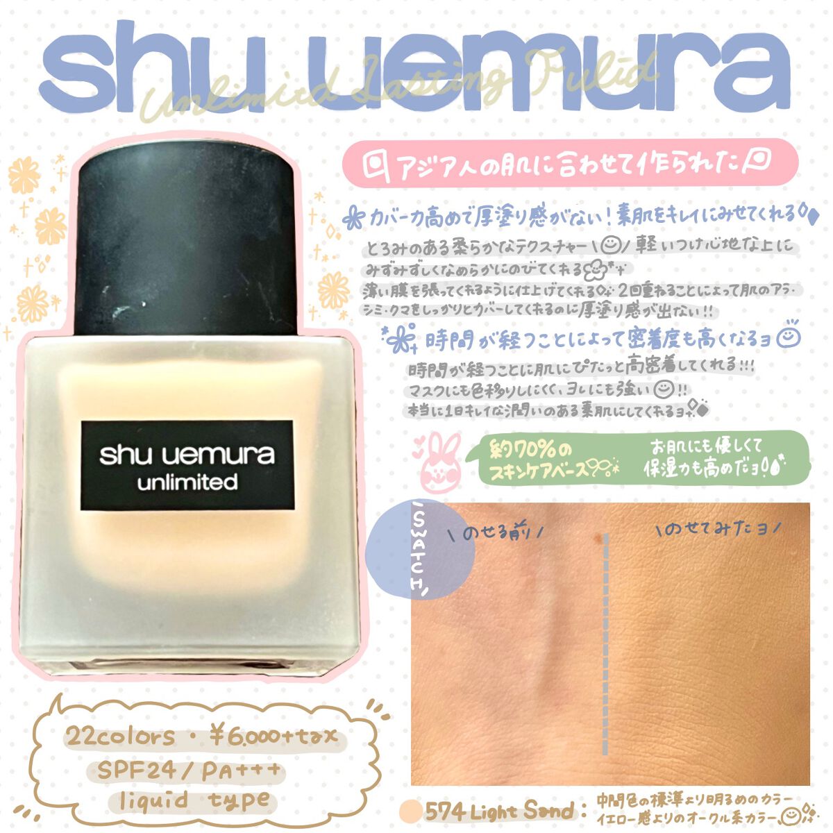（旧）アンリミテッド ラスティング フルイド/shu uemura/リキッドファンデーションを使ったクチコミ（1枚目）