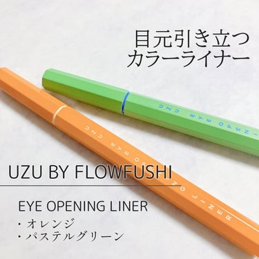 EYE OPENING LINER パステルグリーン/UZU BY FLOWFUSHI/アイライナーを使ったクチコミ（1枚目）