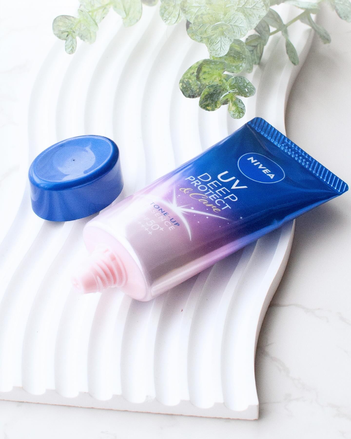 ニベアUV ディープ プロテクト＆ケア トーンアップ エッセンス/ニベア/日焼け止めローションを使ったクチコミ（1枚目）