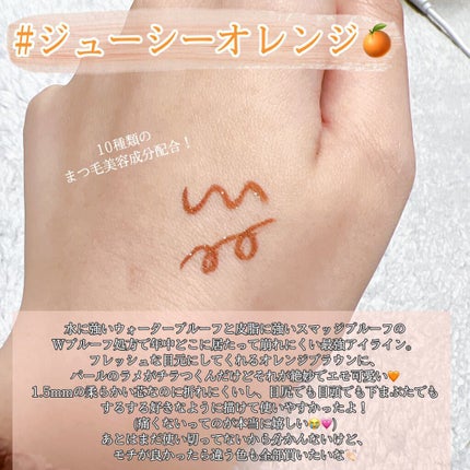 ニュアンスジェルアイライナーWP オレンジブラウン/キングダム/ジェルアイライナーを使ったクチコミ(2枚目)