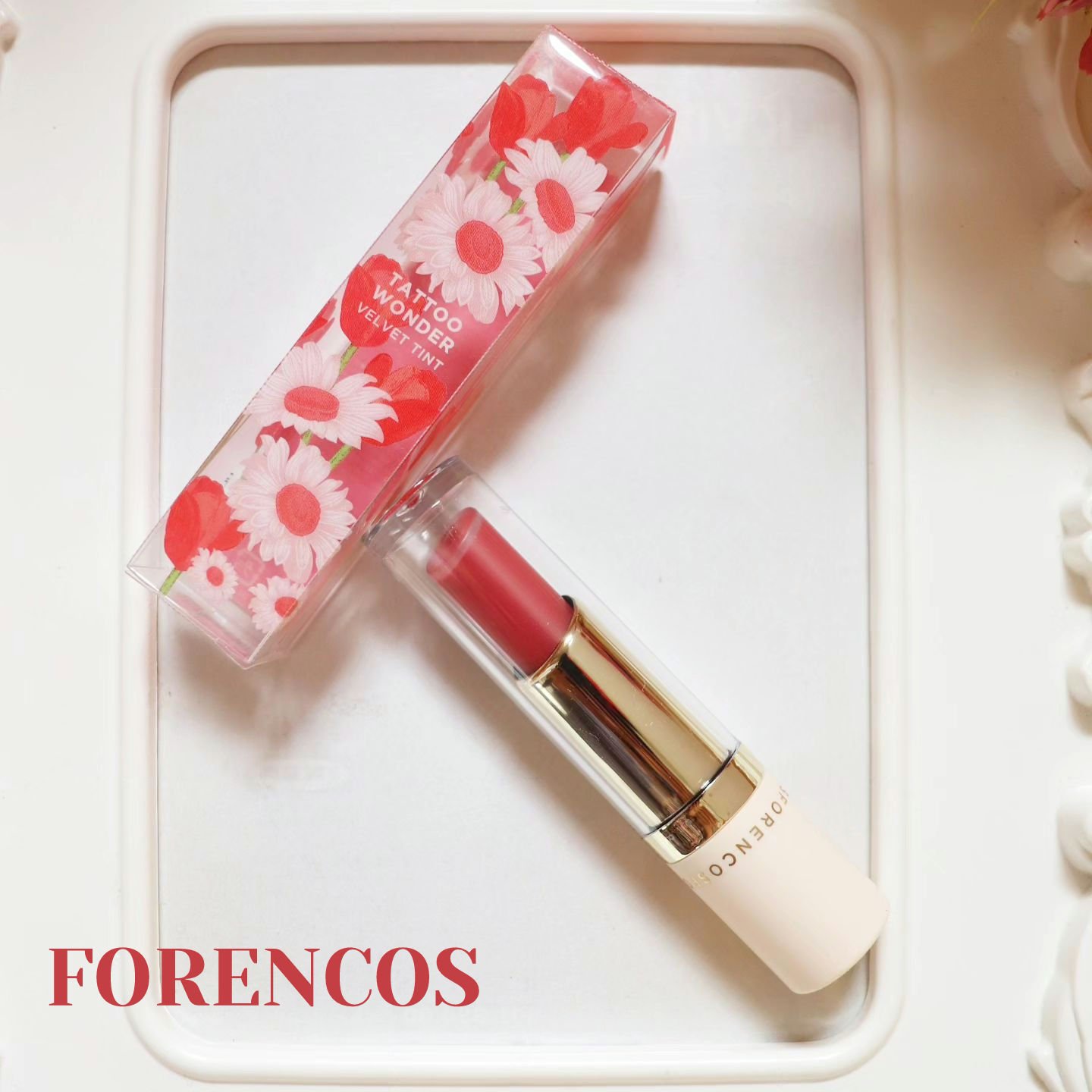 タトゥーベルベットティント/フォレンコス/リップティントを使ったクチコミ（1枚目）