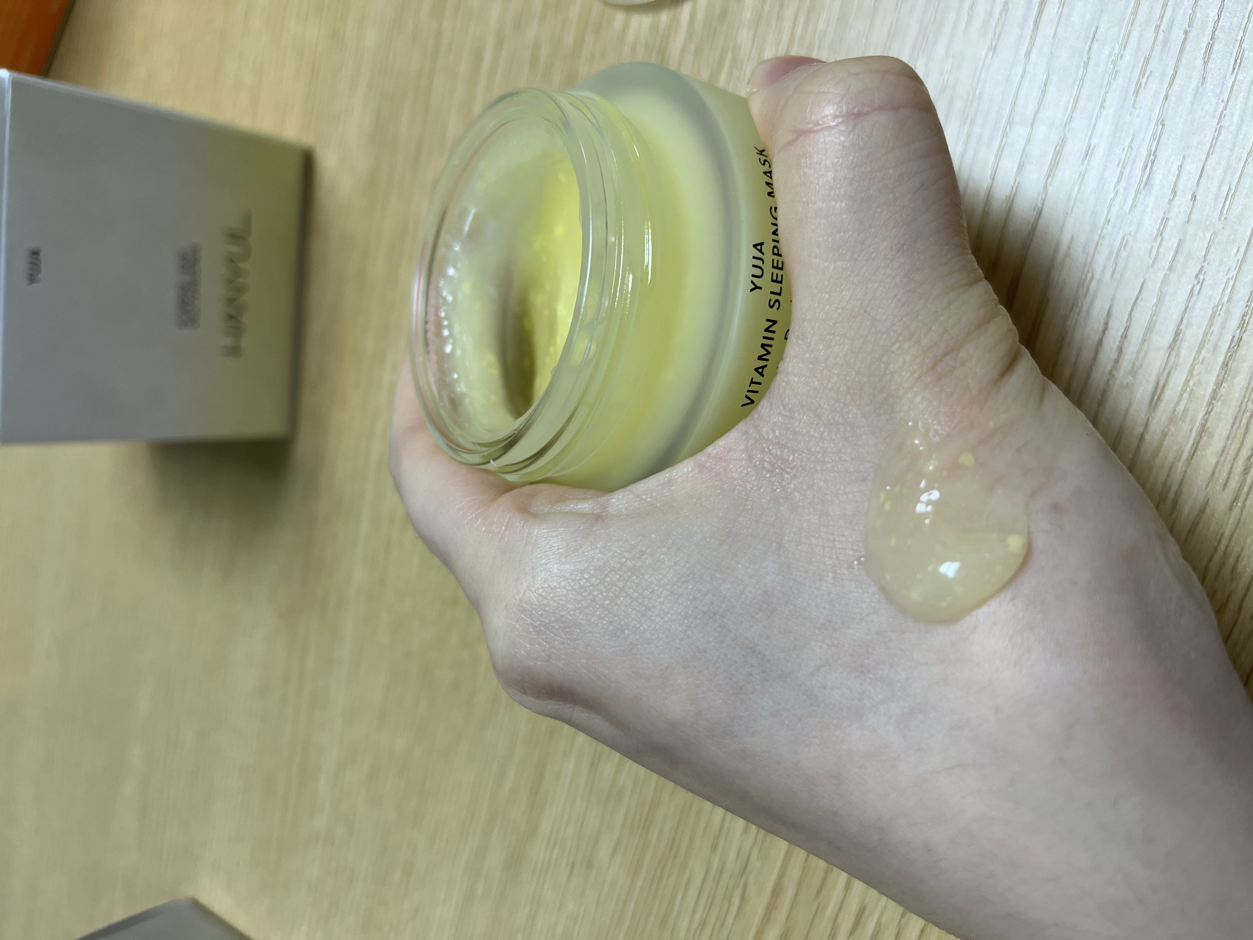 月光ゆず睡眠パック/HANYUL(ハンユル)/フェイスクリームを使ったクチコミ（2枚目）