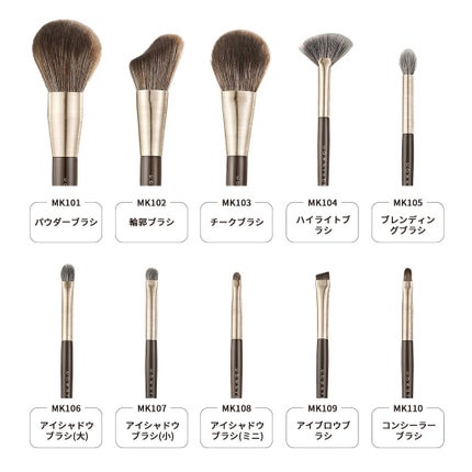 ROWNYEON 緑姫シリーズ メイクブラシ13本セット 化粧ポーチ付き/Rownyeon/メイクブラシを使ったクチコミ(2枚目)