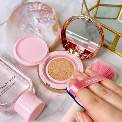 ピンクティーツリーカバークッション/APLIN/クッションファンデーションを使ったクチコミ(3枚目)