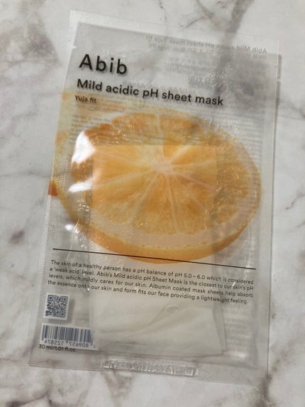 弱酸性pHシートマスク 柚子フィット/Abib /シートマスク・パックを使ったクチコミ(1枚目)